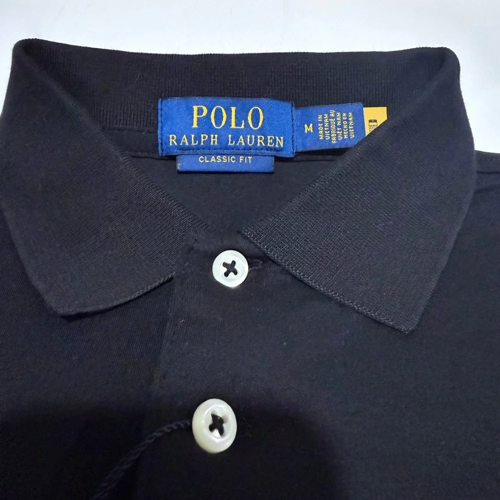 Ralph Lauren Men's Black Polo Shirt Soft Cotton  size M - Picture 3 of 6